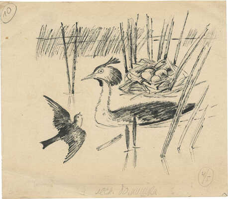 Тырса Николай Андреевич. Три эскиза иллюстраций к книге В. Бианки «Сказки»